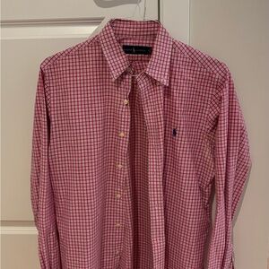 Ralph Lauren Men's Pink Checkered Shirt